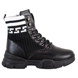 SHELOVET Lavoratori di moda con lacci bianco nero