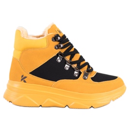 Kylie Trapper sportivi leggeri sulla piattaforma nero giallo