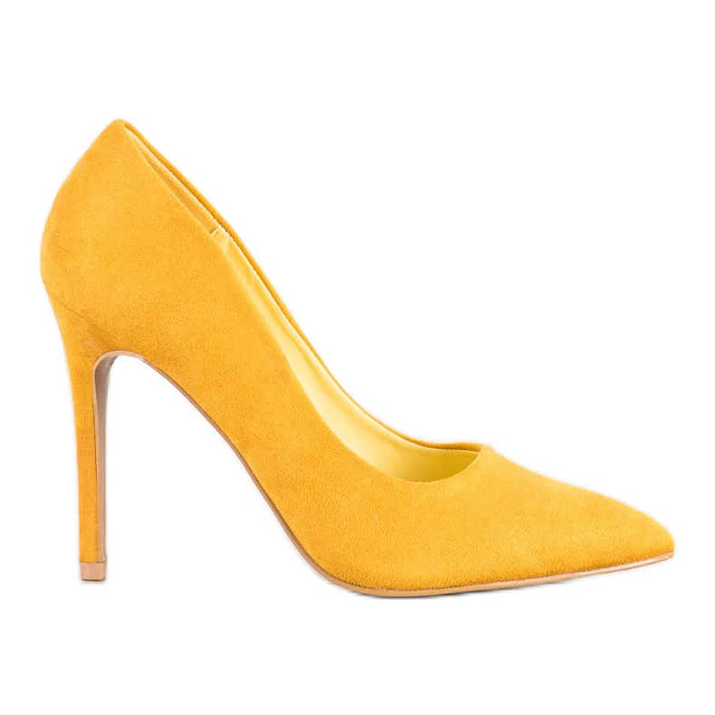 Renda Tacchi in pelle scamosciata giallo