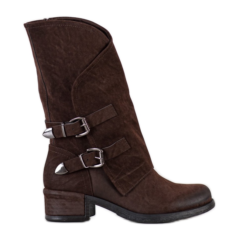 Seastar Stivali alti con fibbie marrone