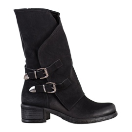 Seastar Stivali alti con fibbie nero