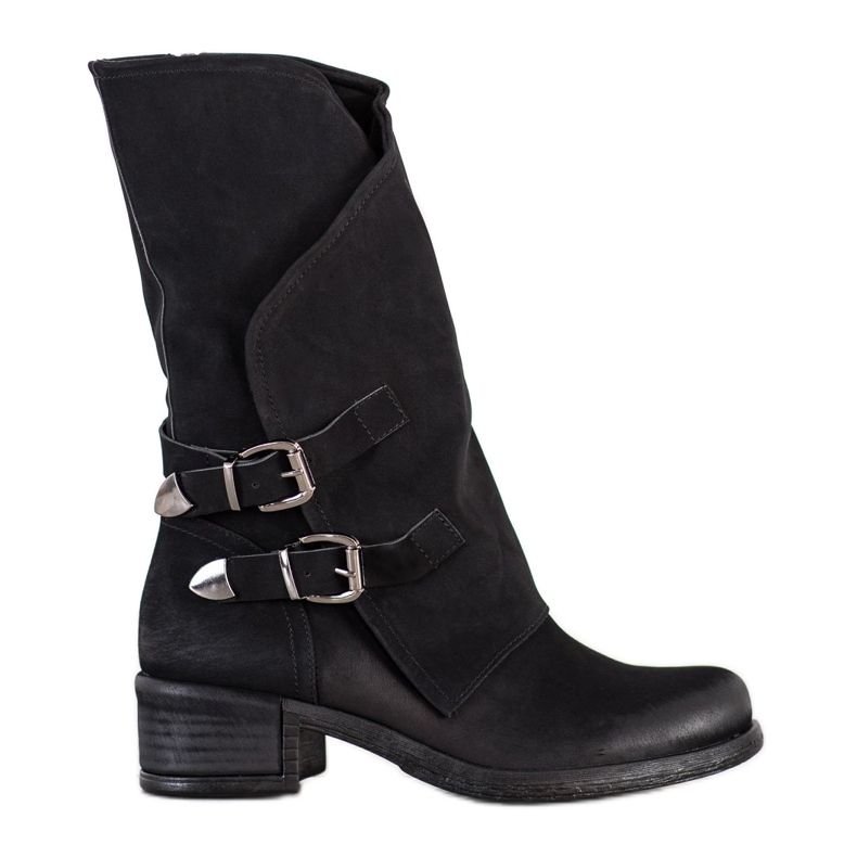 Seastar Stivali alti con fibbie nero