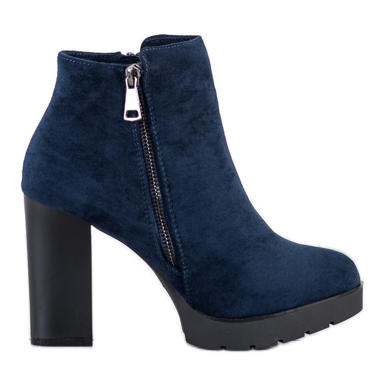 Small Swan Stivali con tacco alto blu navy