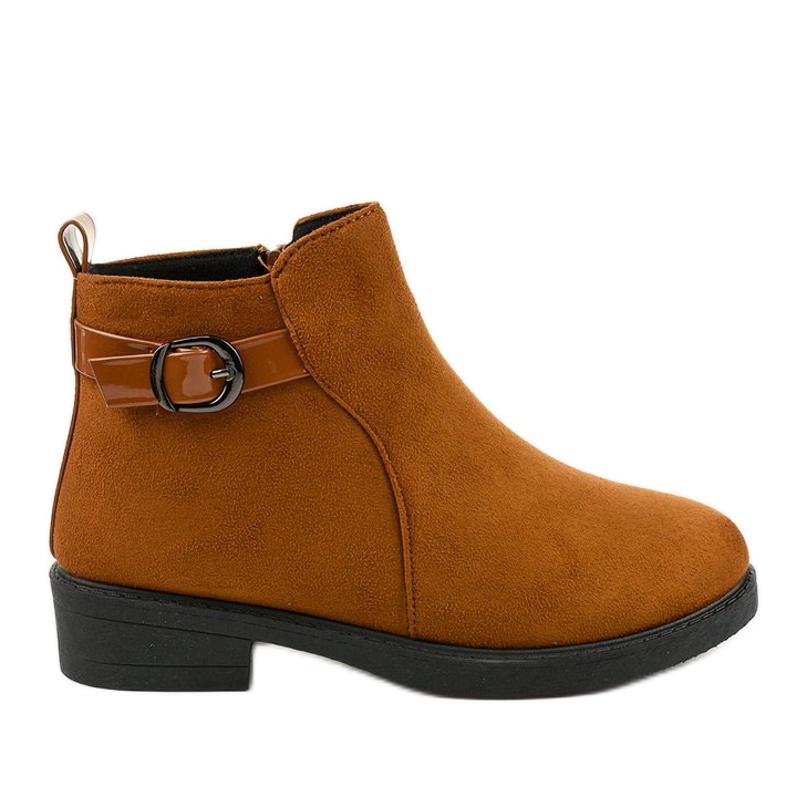 Neriris stivaletti bassi in camoscio cammello marrone