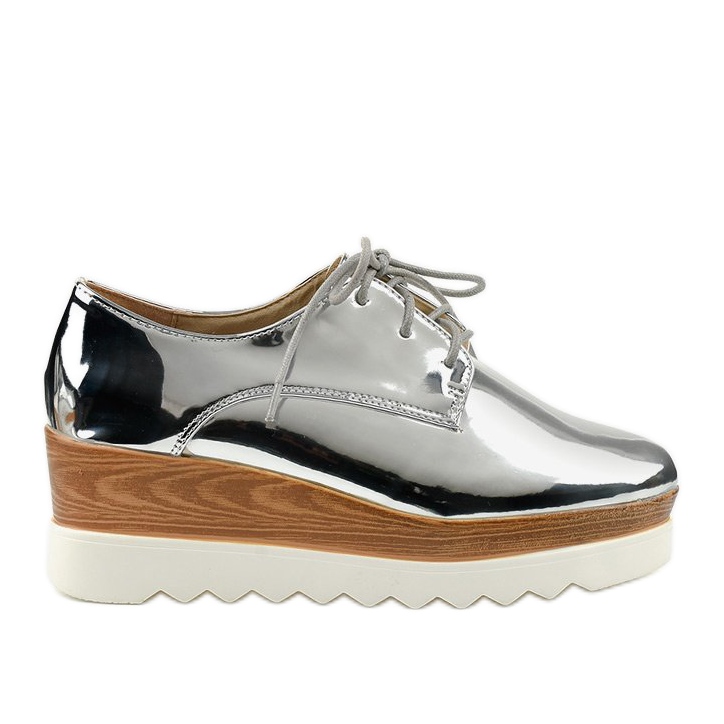 Scarpe slip-on argento con borchie GF-FD9 d'argento