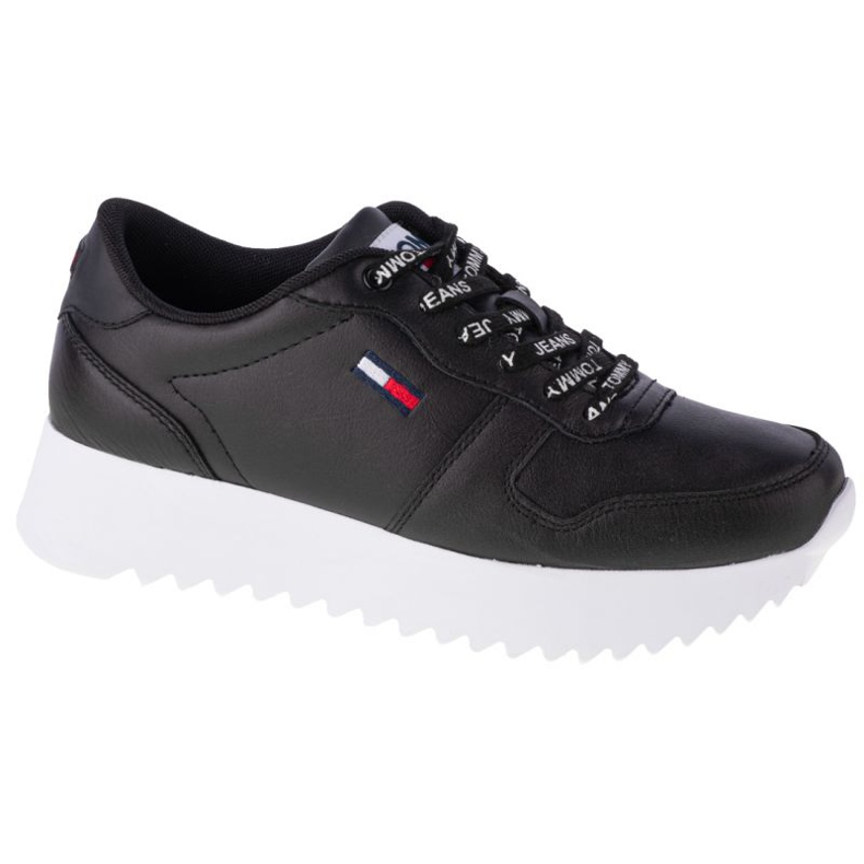 Tommy Hilfiger High Cleated Leather W EN0EN01120-BDS scarpe nero