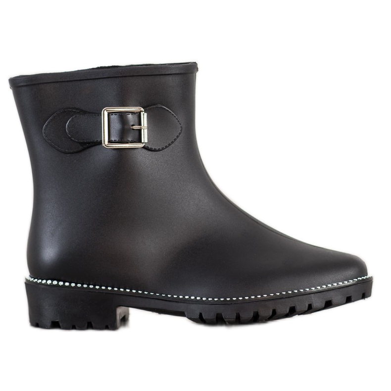 SHELOVET Galosce Con Cubic Zirconia nero