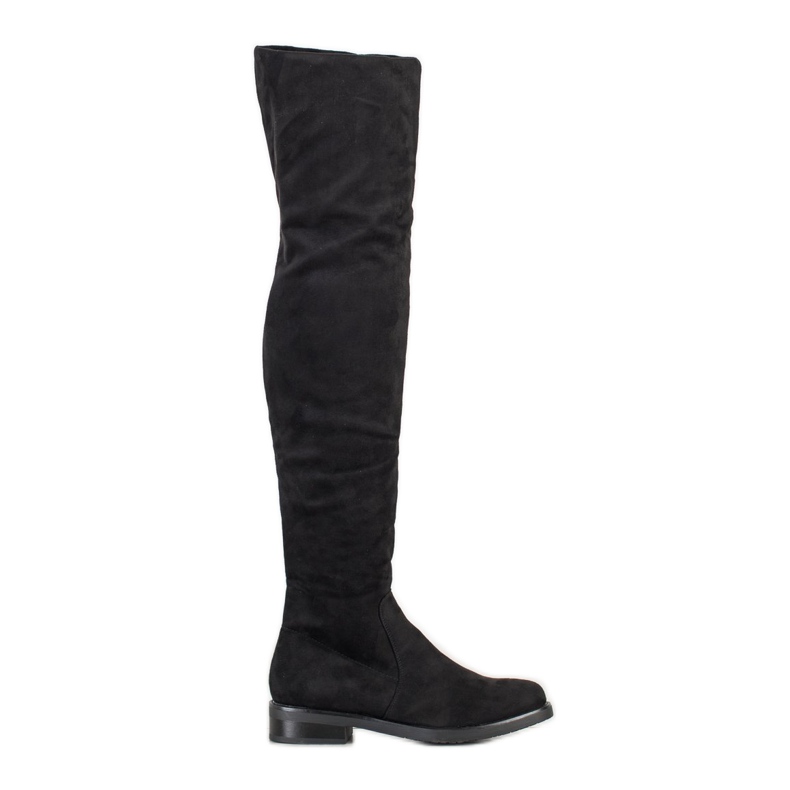 Kayla Stivali alla coscia in pelle scamosciata nero