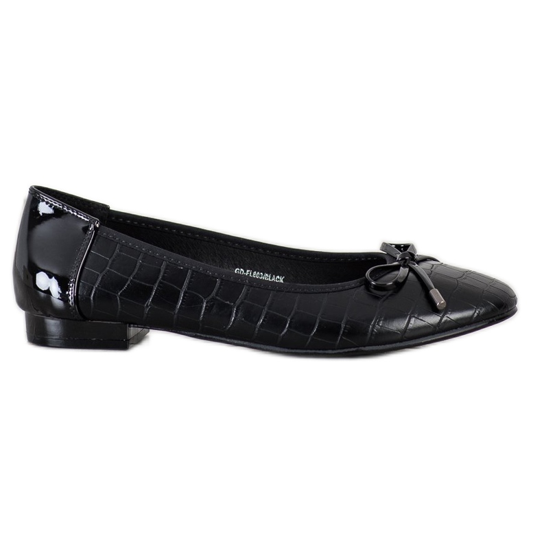 Goodin Ballerina nera con stampa serpente nero