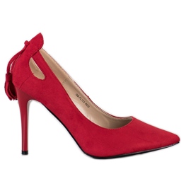 Goodin Stiletti alla moda con frange rosso
