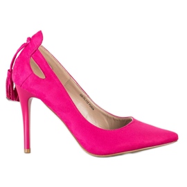 Goodin Stiletti alla moda con frange rosa