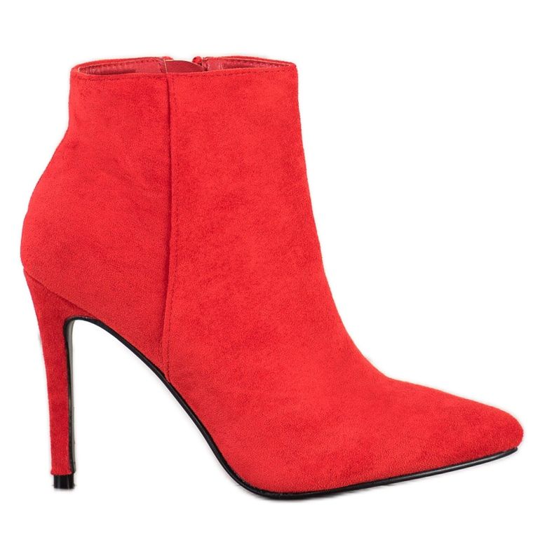 Small Swan Stivali alla moda su un tacco alto rosso