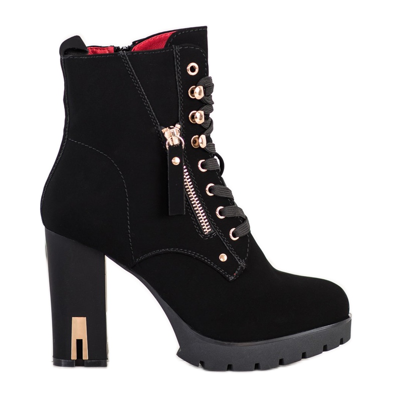 Super Mode Stivali alla moda con tacco alto nero