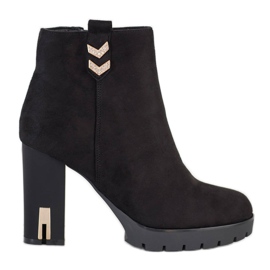 Bestelle Stivaletti In Pelle Scamosciata Con Ornamento nero