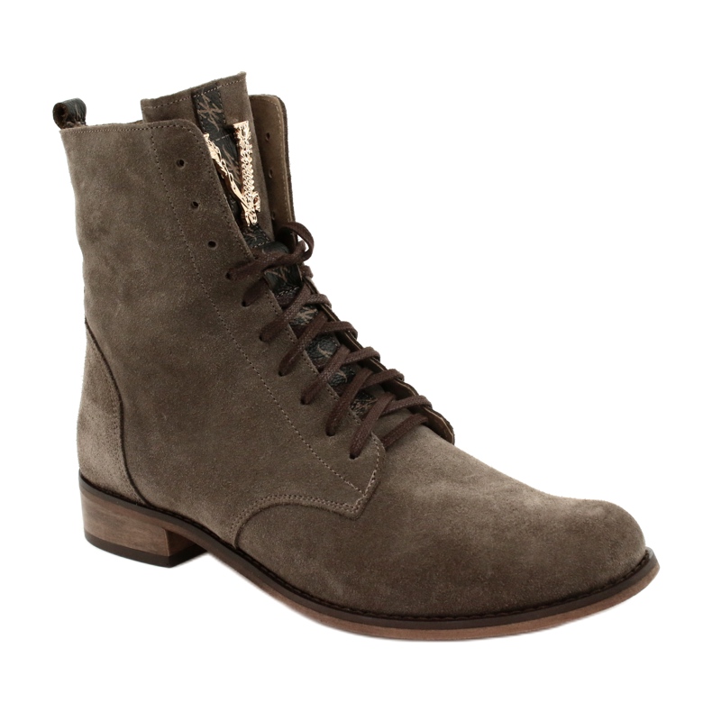 Stivali Donna Nicole Pelle Scamosciata Cappuccino 2593 032 marrone