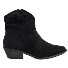 Cm Paris Stivali da cowboy in pelle scamosciata nero