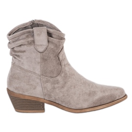 Cm Paris Stivali da cowboy in pelle scamosciata beige