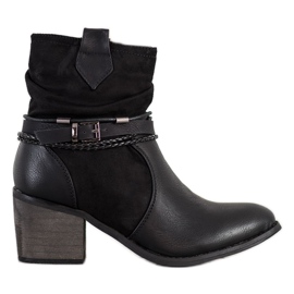 SHELOVET Stivali Con Strisce Decorative nero