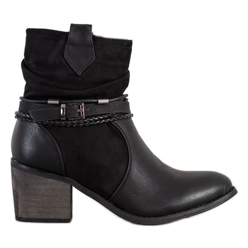 SHELOVET Stivali Con Strisce Decorative nero