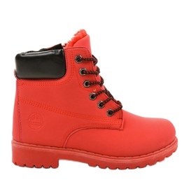Stivali stringati rossi Ermington rosso