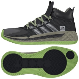 Scarpe da basket Adidas Pro Boost Mid M FW9510 blu navy, nero, grigio/argento nero