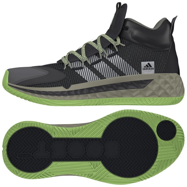 Scarpe da basket Adidas Pro Boost Mid M FW9510 blu navy, nero, grigio/argento nero