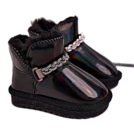 Apawwa Doposci per bambini con pelliccia Petrol Black Princess nero
