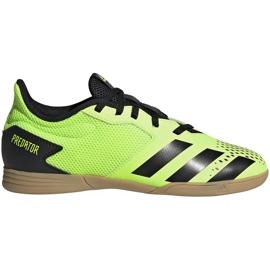 Scarpe da calcio Adidas Predator 20.4 In Sala Junior verde-nero EH3043