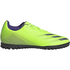 Scarpe da calcio Adidas X Ghosted.4 Tf Junior verde EG8229
