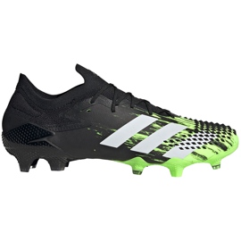 Scarpe calcio adidas Predator Mutator 20.1 L Fg nere e verdi EH2885 nero