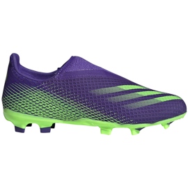 Scarpe da calcio Adidas X Ghosted.3 Ll Fg Junior viola-verde EH2015