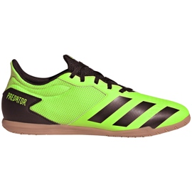 Adidas Predator 20.4 In Sala scarpe da calcio verde e nero EH3005