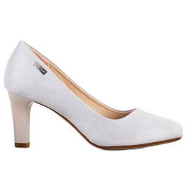 J. Star Décolleté casual con tacco grigio