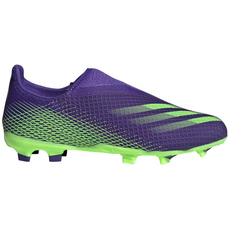 Scarpe da calcio Adidas X Ghosted.3 Ll Fg Jr EH2015 verde, viola viola