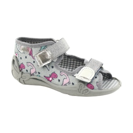 Scarpe per bambini Befado 242P105 d'argento grigio
