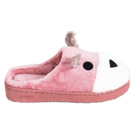 Bona Pantofole renne beige bianco rosa