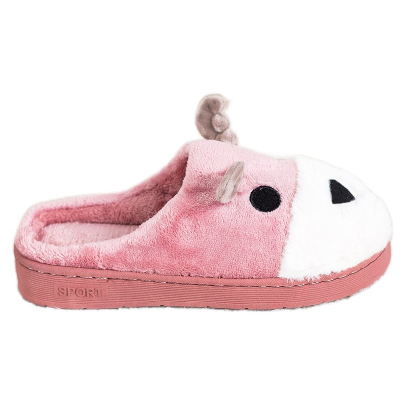 Bona Pantofole renne beige bianca rosa