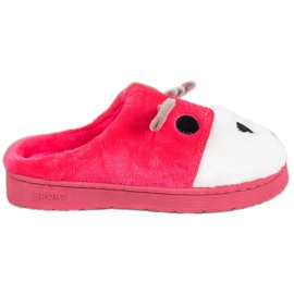 Bona Pantofole renne beige bianca rosso