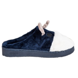 Bona Pantofole renne beige bianco blu navy