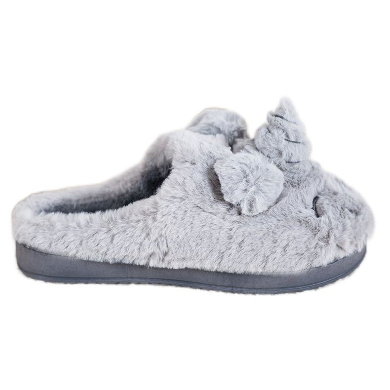 Bona Pantofole da donna unicorno grigio