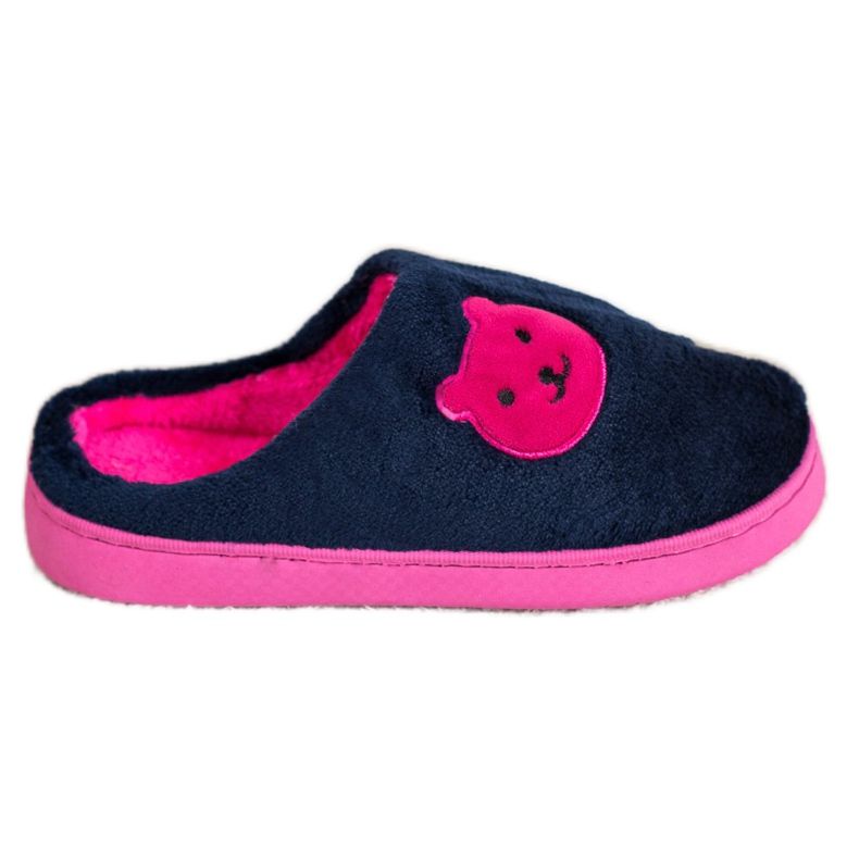 Bona Pantofole calde blu navy rosa