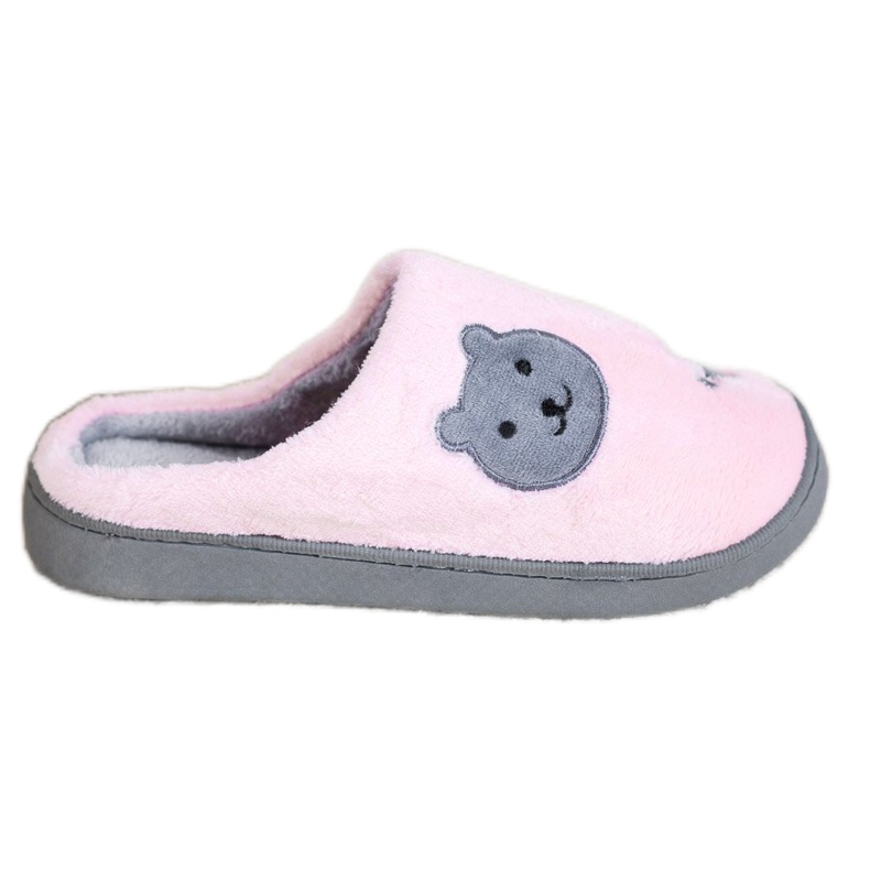 Bona Le calde ciabatte slip-on di Teddy Bear rosa grigio