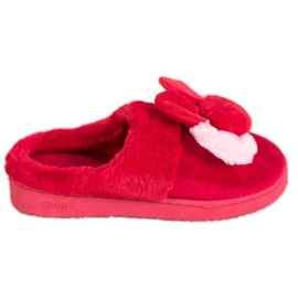 Bona Pantofole rosse con danni rosso