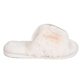 Bona Pantofole Con Pelliccia beige