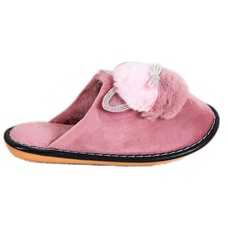 Bona Ciabatte Con Cubic Zirconia rosa