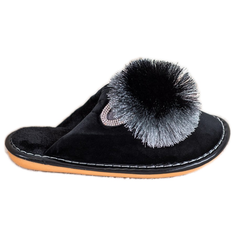 Bona Ciabatte Con Cubic Zirconia nero grigio