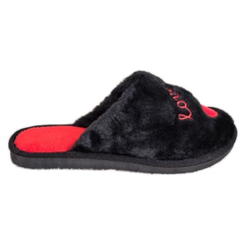 Bona Calde pantofole dell'amore nero rosso