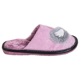 Bona Pantofole Alla Moda Con Applicazione viola argento grigio