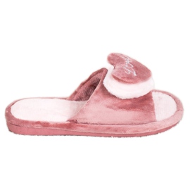 Bona Pantofole Calde Con Un Cuore beige rosa