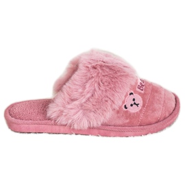 Bona Pantofole Con Pelliccia D'orso rosa